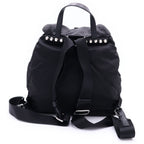 Prada Studded Tessuto Nylon Silver Backpack Black — view 2