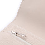 Hermes Dogon Compact Taurillon Silver Bifold Wallet Card Case Beton White — view 5