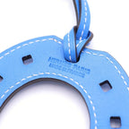 Hermes Paddock Cheval Horse Shoe Veau Swift Horseshoe Motif Bag Charm Blue — view 5
