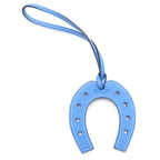 Hermes Paddock Cheval Horse Shoe Veau Swift Horseshoe Motif Bag Charm Blue — view 2