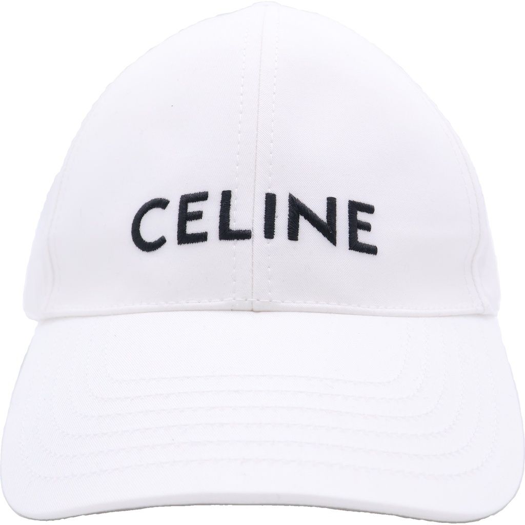 Celine Cotton Gabardine Baseball Cap White — view 4