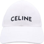 Celine Cotton Gabardine Baseball Cap White — view 4