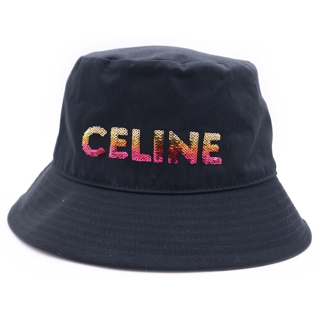 Celine Logo Bucket Hat Print Black — view 4