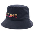 Celine Logo Bucket Hat Print Black