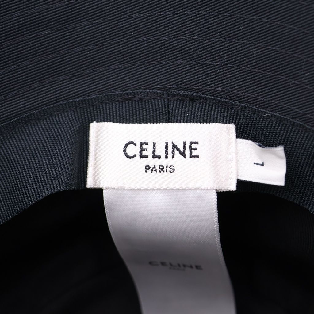 Celine Logo Bucket Hat Print Black — view 7