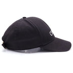 Celine Logo Embroidery Baseball Cap Hat Black — view 3