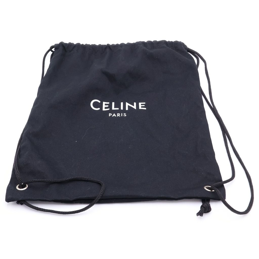 Celine Logo Embroidery Baseball Cap Hat Black — view 8