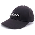 Celine Logo Embroidery Baseball Cap Hat Black