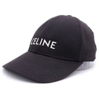 Celine Logo Embroidery Baseball Cap Hat Black