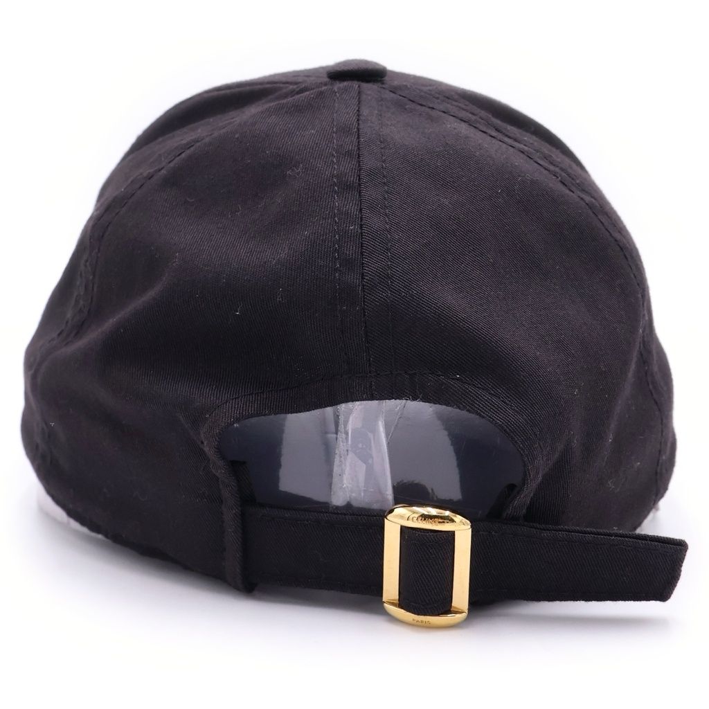 Celine Logo Embroidery Baseball Cap Hat Black — view 2