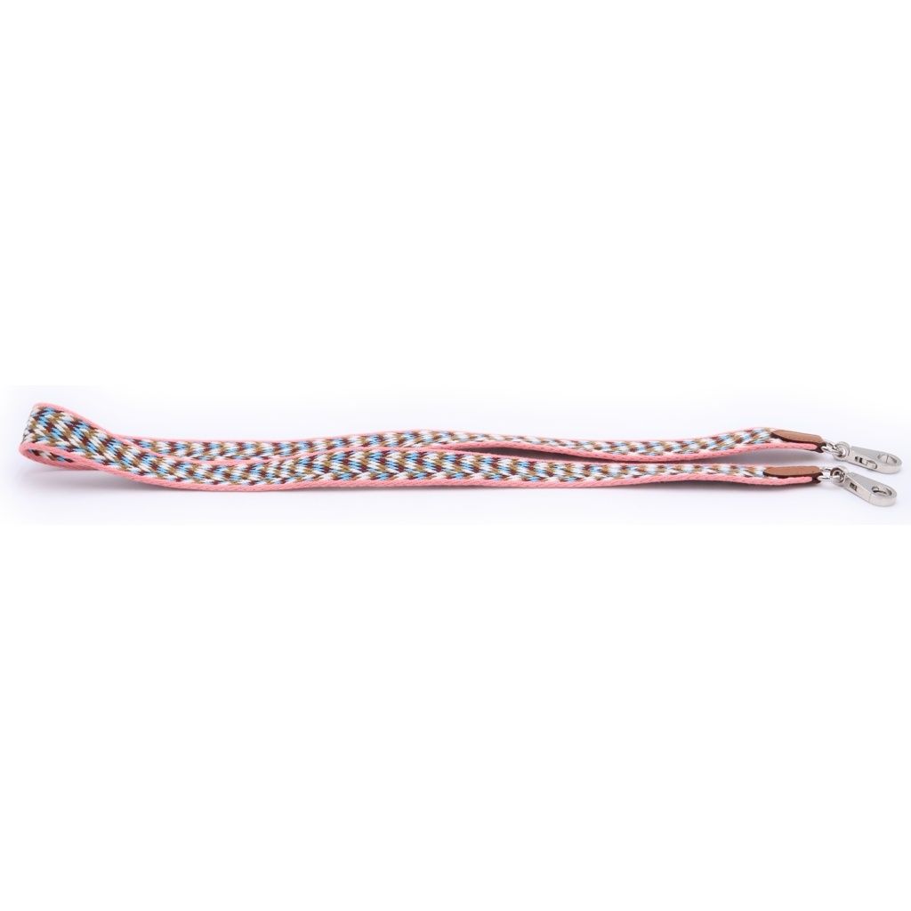 Hermes Bandouliere Sangles Zigzag Shoulder Strap Veau Swift Silver Pink Brown — view 3