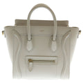 Celine Luggage Nano Leather 2-Way Shoulder Bag Beige