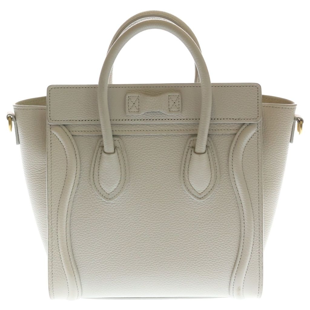 Celine Luggage Nano Leather 2-Way Shoulder Bag Beige — view 2