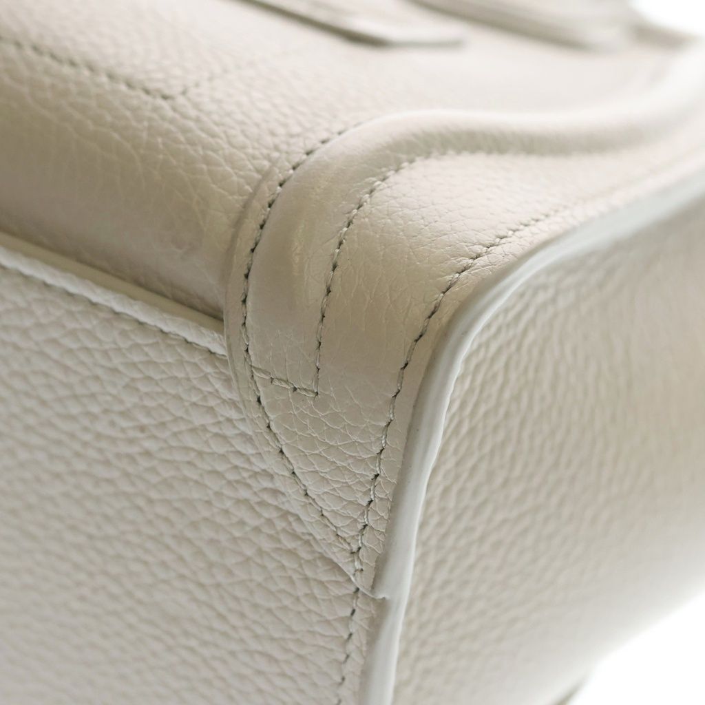 Celine Luggage Nano Leather 2-Way Shoulder Bag Beige — view 5