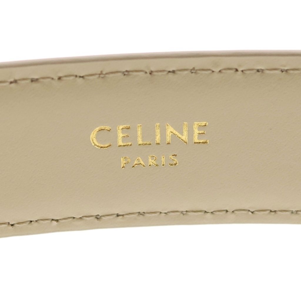 Celine Medium Triomphe Belt Leather Beige — view 5