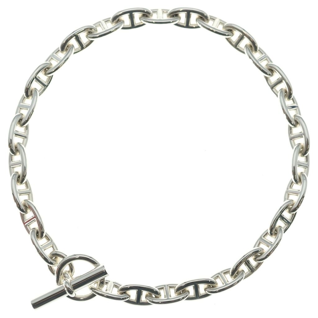Hermes Chaine D'ancre Necklace Chain Silver — view 2
