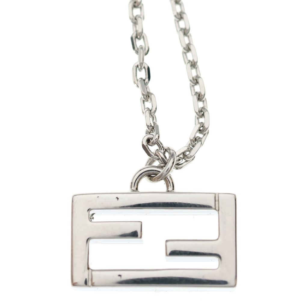 Fendi FF Logo Necklace Silver — view 3