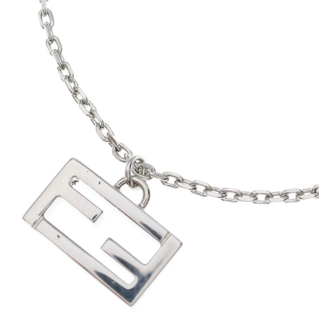 Fendi FF Logo Necklace Silver