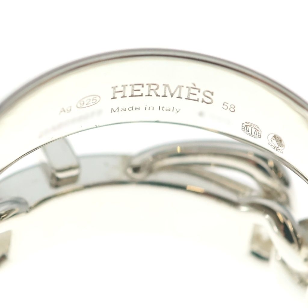 Hermes Book le Cellier Inflexible 58 Ring Silver