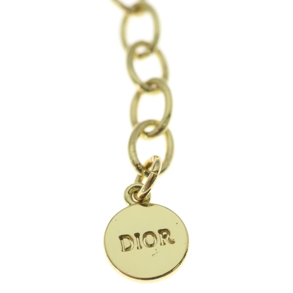 Dior Evolution Logo Rhinestone Choker Necklace Gold — view 5