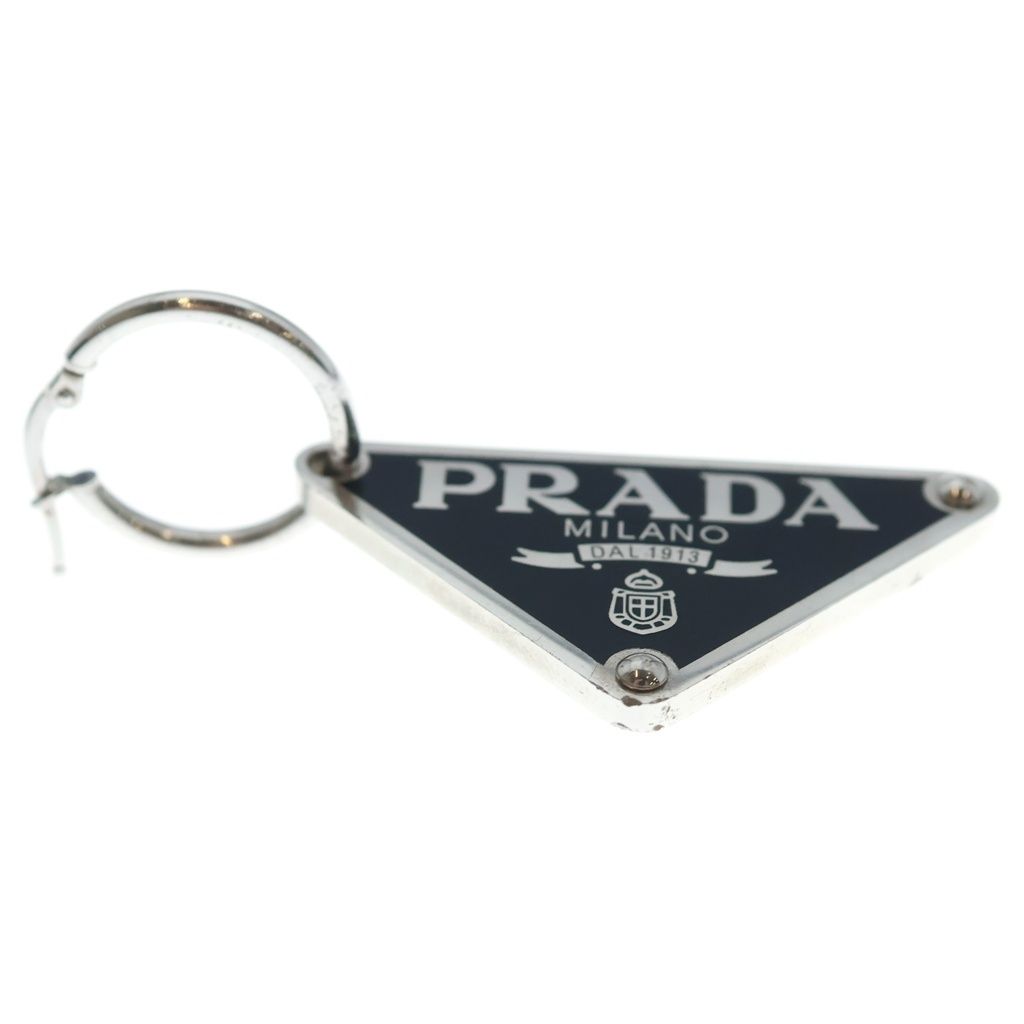 Prada Earrings Silver Black — view 4