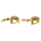 Chanel CC Logo Faux Pearl Vintage Earrings Gold — view 3