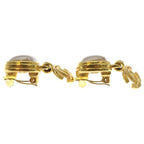 Chanel CC Logo Faux Pearl Vintage Earrings Gold — view 4