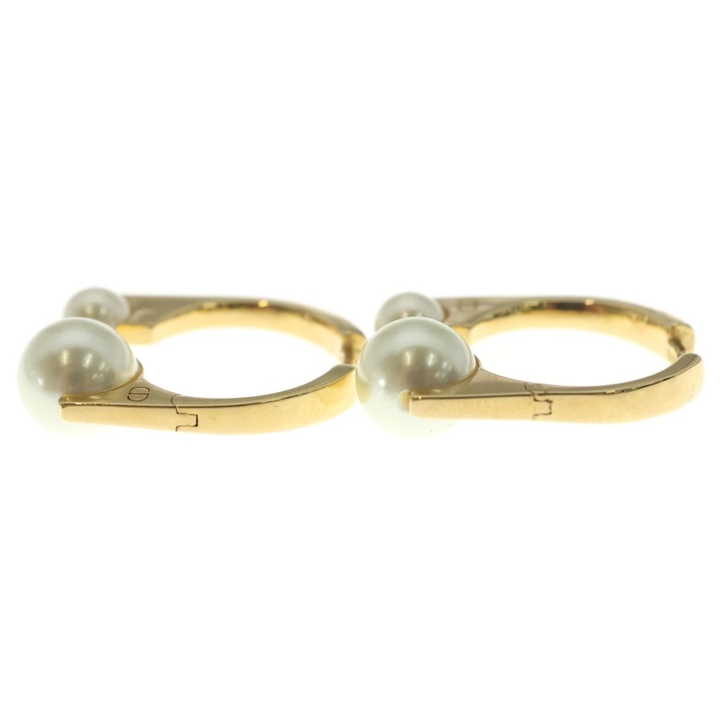 Dior Tribales New Look Faux Pearl Earrings Gold — view 3