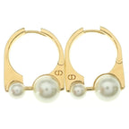 Dior Tribales New Look Faux Pearl Earrings Gold
