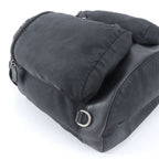 Prada Tessuto Nylon Leather Backpack Shoulder Bag Black — view 6