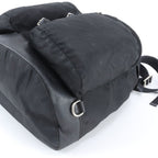 Prada Tessuto Nylon Leather Backpack Shoulder Bag Black — view 4