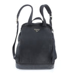 Prada Tessuto Nylon Leather Backpack Shoulder Bag Black — view 3