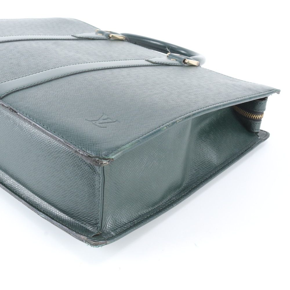 Louis Vuitton Taiga Porte Document Man Rosemary Leather Business Tote — view 4