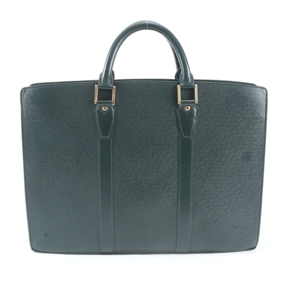 Louis Vuitton Taiga Porte Document Man Rosemary Leather Business Tote — view 3