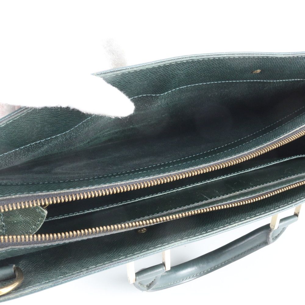 Louis Vuitton Taiga Porte Document Man Rosemary Leather Business Tote — view 8
