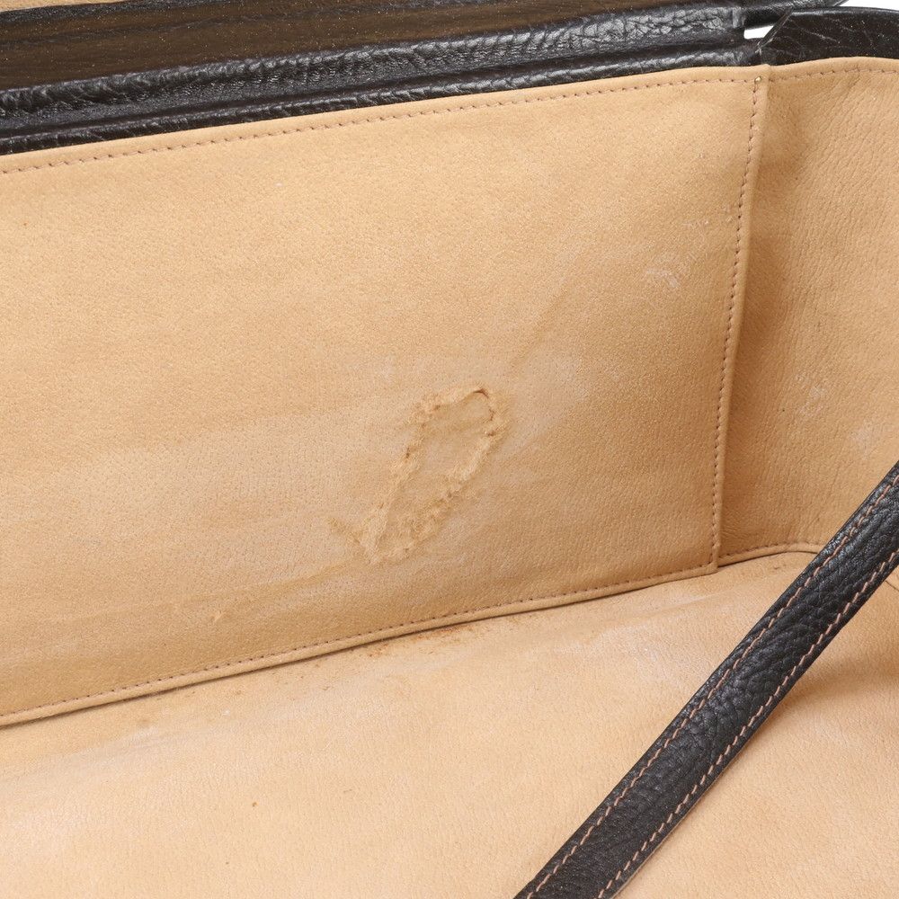 Gucci Vintage Leather Trunk Hardcase Bag Suitcase Black — view 9