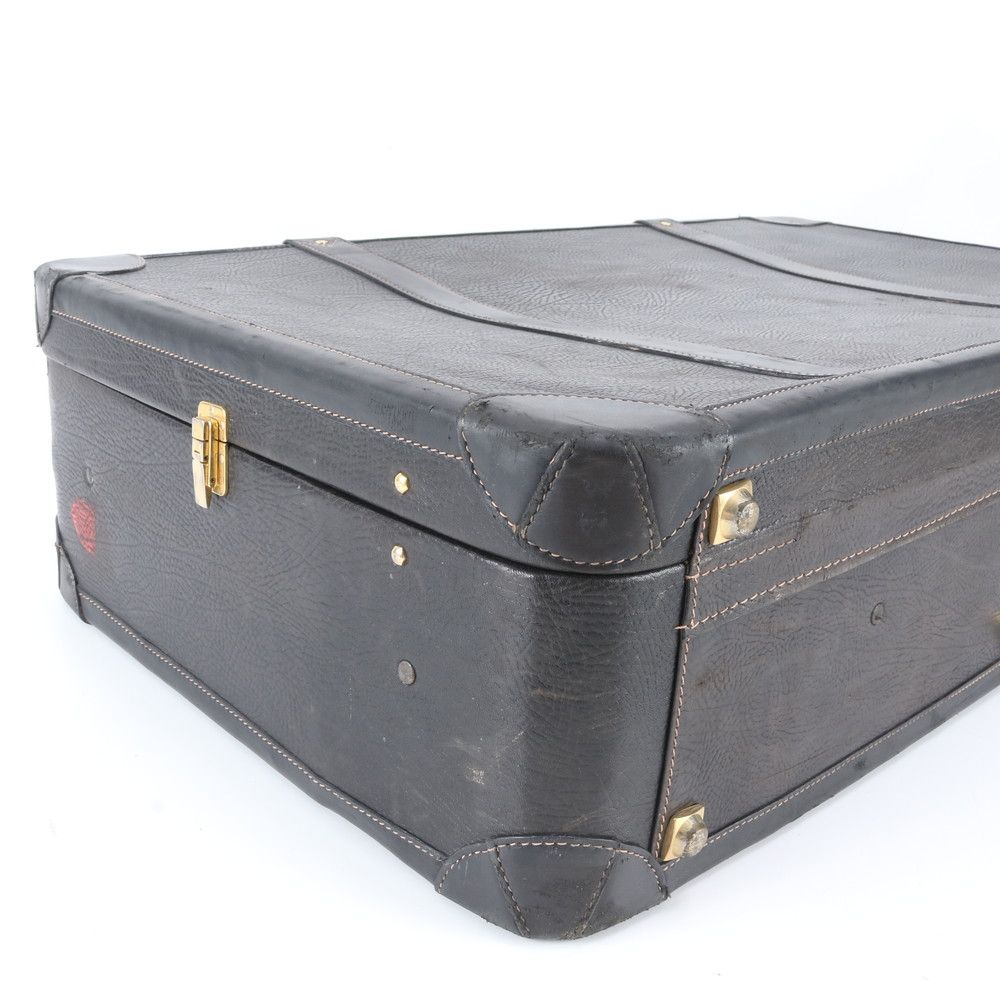 Gucci Vintage Leather Trunk Hardcase Bag Suitcase Black — view 7