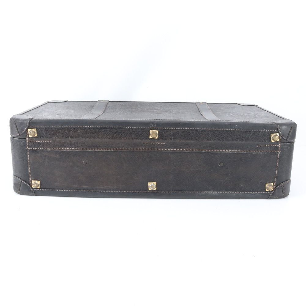 Gucci Vintage Leather Trunk Hardcase Bag Suitcase Black — view 6