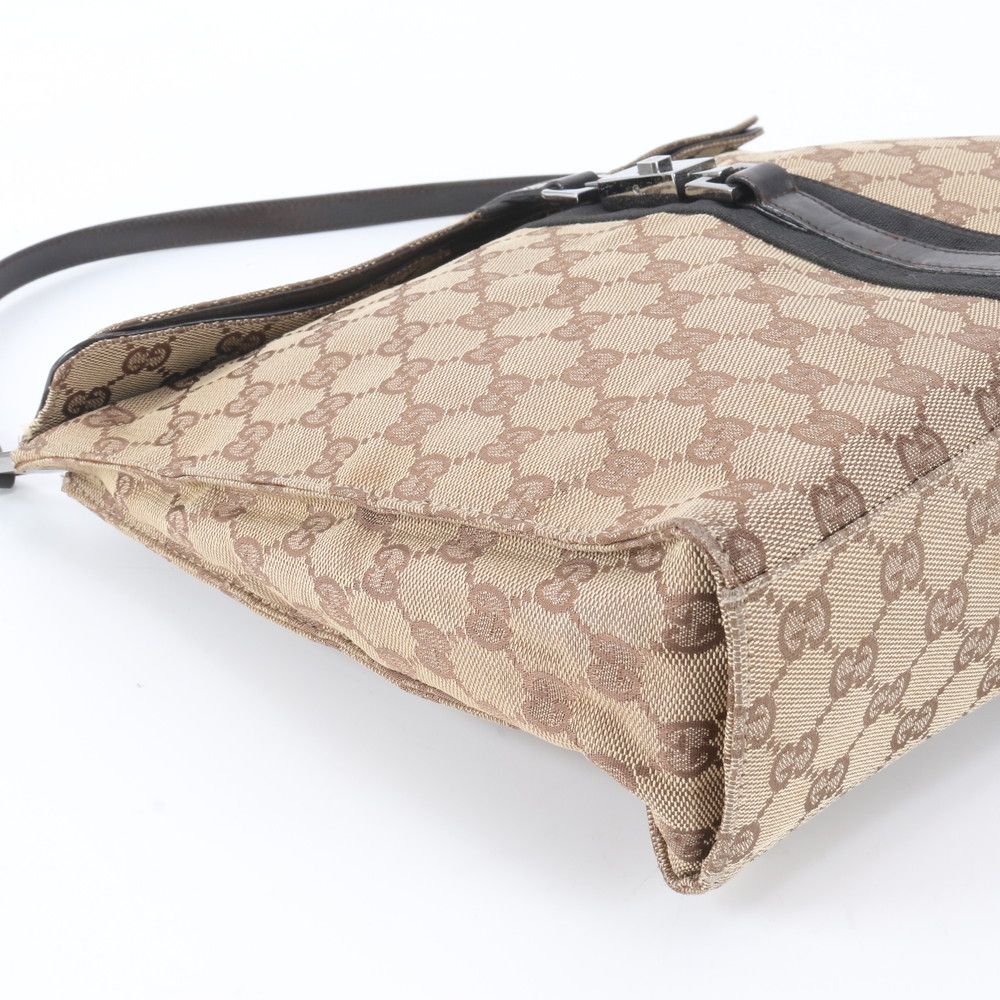 Gucci GG Canvas Jackie 001 Leather Shoulder Bag Tote Hand — view 6