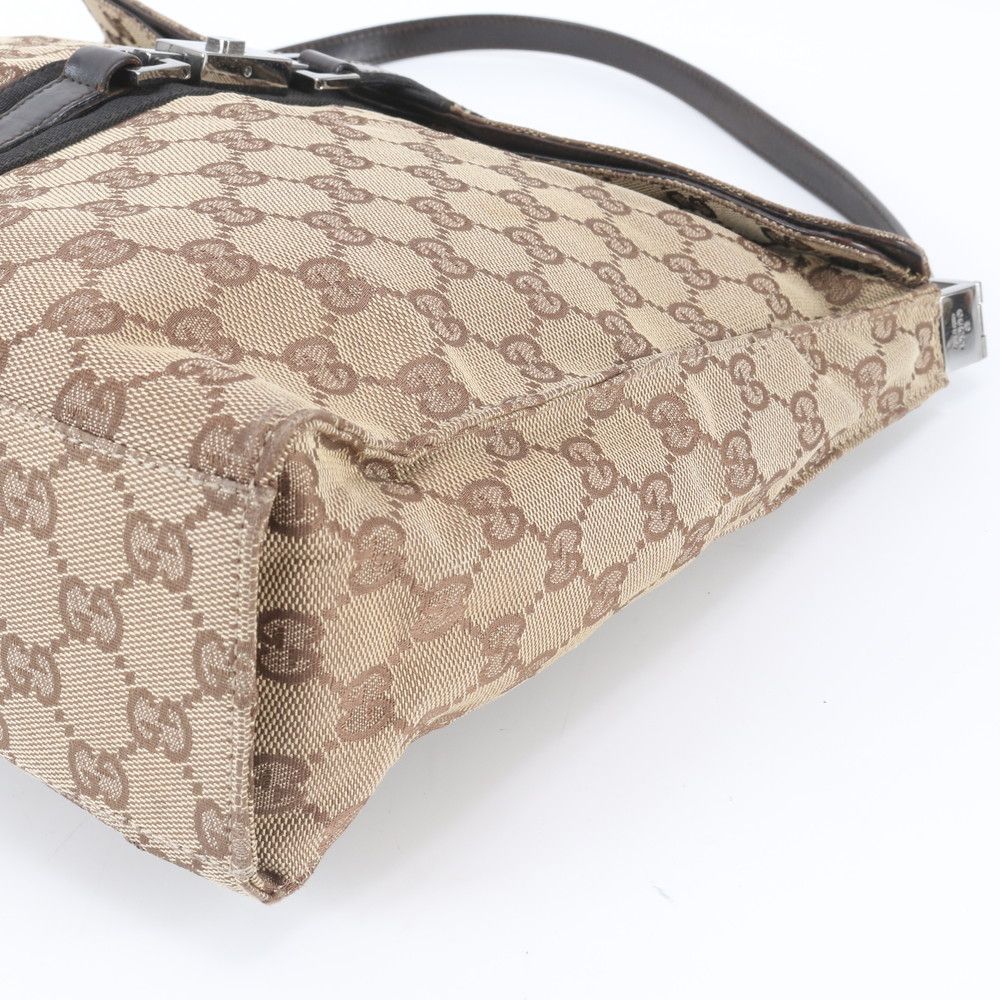 Gucci GG Canvas Jackie 001 Leather Shoulder Bag Tote Hand — view 4