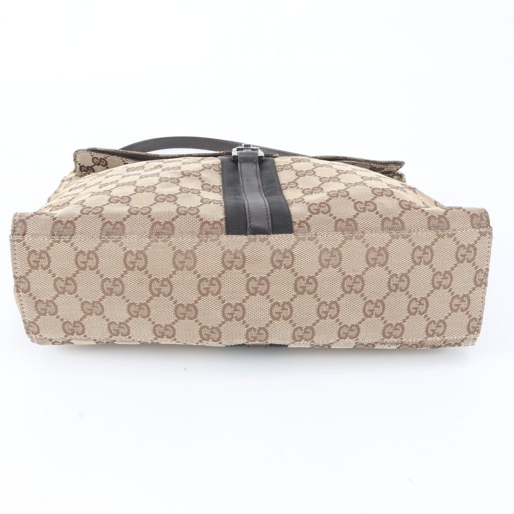 Gucci GG Canvas Jackie 001 Leather Shoulder Bag Tote Hand — view 5