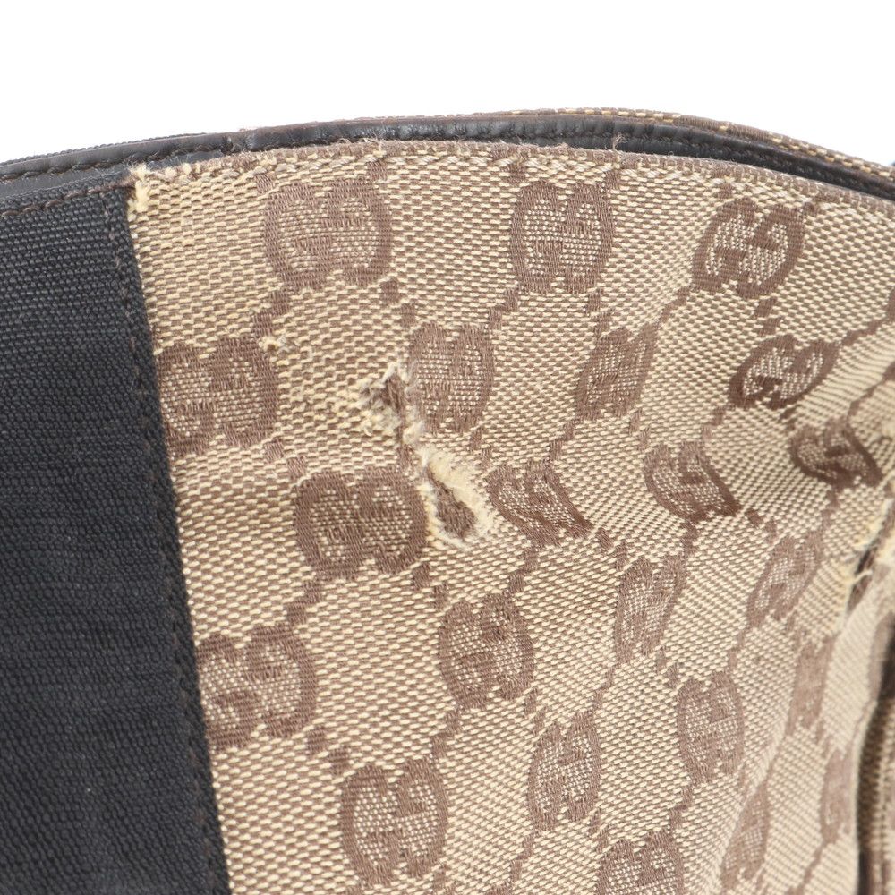 Gucci GG Canvas Jackie 001 Leather Shoulder Bag Tote Hand — view 8