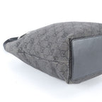 Gucci GG Canvas Leather Tote Shoulder Hand Black — view 6