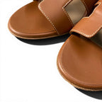 Hermes Oasis Leather Sandals 39 Brown — view 7