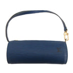 Louis Vuitton Epi Souflo Handbag Tote with Logo Pouch Cylindrical Blue — view 4
