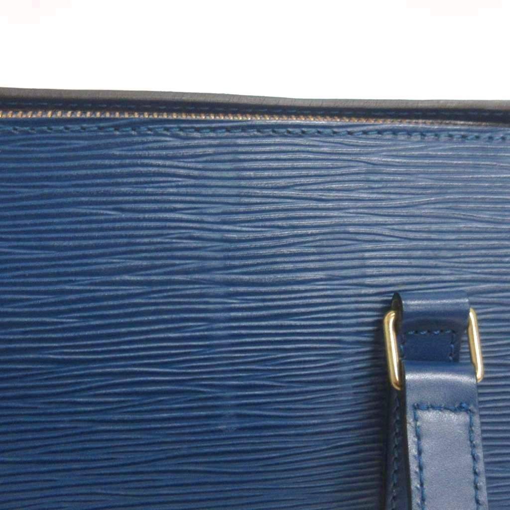 Louis Vuitton Epi Souflo Handbag Tote with Logo Pouch Cylindrical Blue — view 7
