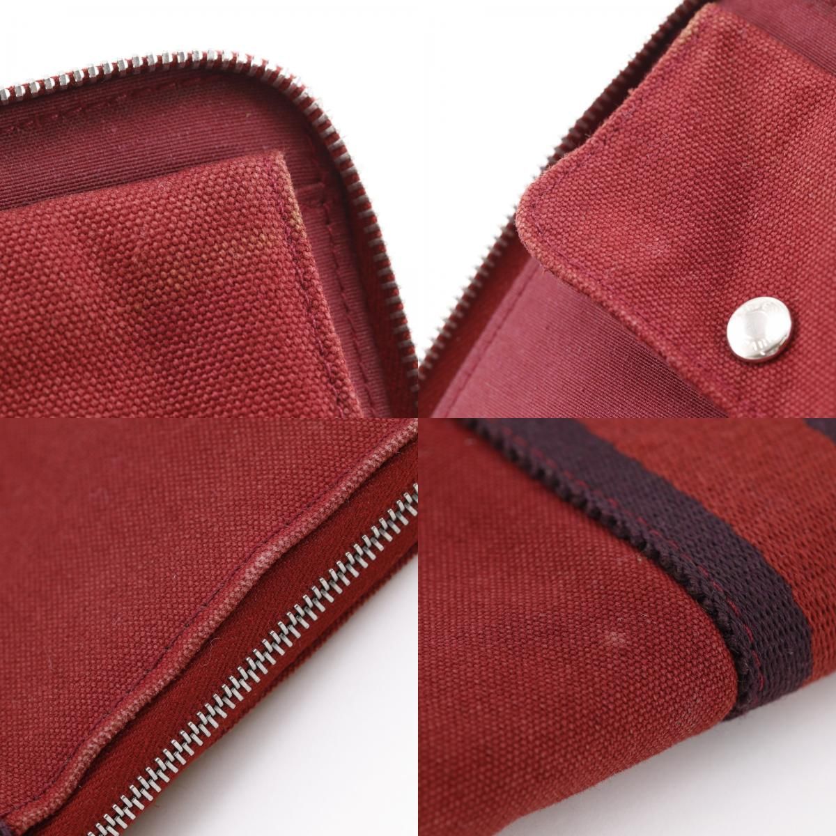 Hermes Fourre Tout Multi Purse GM Canvas Red Wallet — view 9
