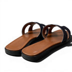 Hermes Kept Oran Denim Sandals 37.5 Indigo — view 5