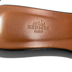 Hermes Kept Oran Denim Sandals 37.5 Indigo — view 9