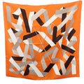 Hermes Carre 90 en Duo Par Ribbon Scarf Silk Orange
